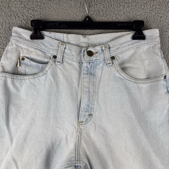 Vintage Lee Riders Jeans Men's 33x32 Denim Straight Leg Light Wash (Stains) - Picture 2 of 12